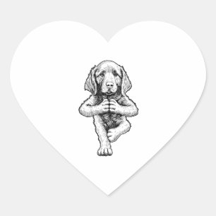 Adesivo Coração Irlandês Setter Yoga Dog Puppy Engraçado Cachorro