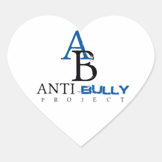 Adesivo Coração Itens do Projeto Anti-Bully para promover Anti-Bul