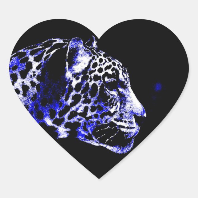 Adesivo Coração Jaguar Heart Stickers (Frente)