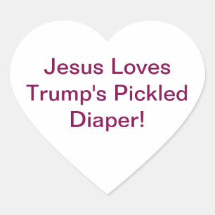 Adesivo Coração Jesus da Fralda Apanhada de Trump Hankamer Artjunk