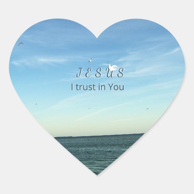 Adesivo Coração Jesus & Dove Soft Heavenly Sky Art (Frente)