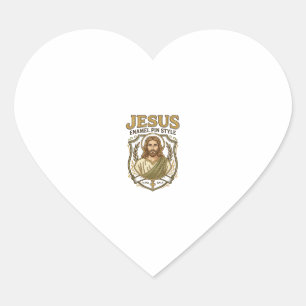 Adesivo Coração Jesus Enamel Pin Estilo Jesus Enamel Pin Cristão 