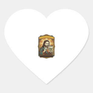 Adesivo Coração Jesus Escadas Embaçadas Teste Captcha Segurança Te