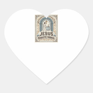 Adesivo Coração Jesus Monástico Minimalista Jesus Monástico Minima