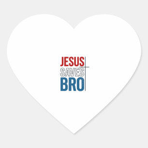 Adesivo Coração Jesus Salva Irmão Tipografia Cristã Camiseta Desig