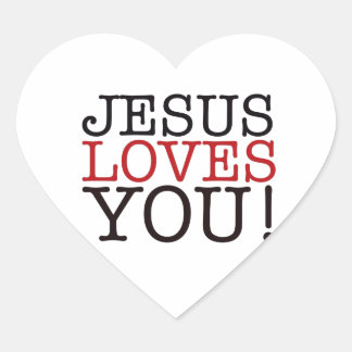 Adesivo Coração Jesus Te Ama!