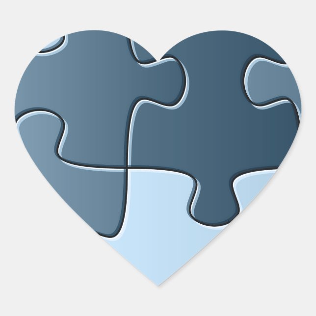 Adesivo Coração Jigsert Heart Sticker (Frente)