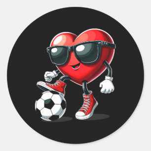 Adesivo Coração Jogando Futebol Dia dos Namorados