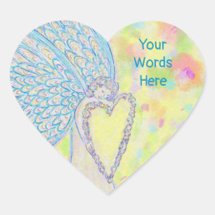 Adesivo Coração Joy Guardian Angel Art Custom Decal Sticker