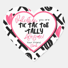 Adesivo Coração Kids Classe Tic Tac Toe Tally Namorados Incrível