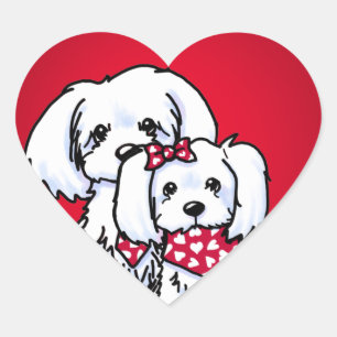 Adesivo Coração KiniArt Gully & Gidget Red Heart Stickers