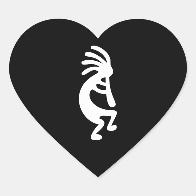 Adesivo Coração Kokopelli (Frente)