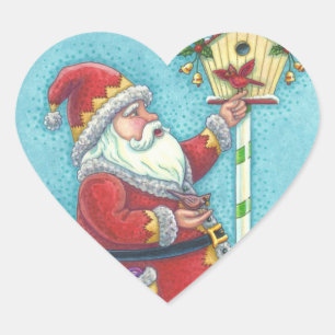ADESIVO CORAÇÃO KRIS KRINGLE & CARDINALS CHRISTMAS PAPAIS NOEIS