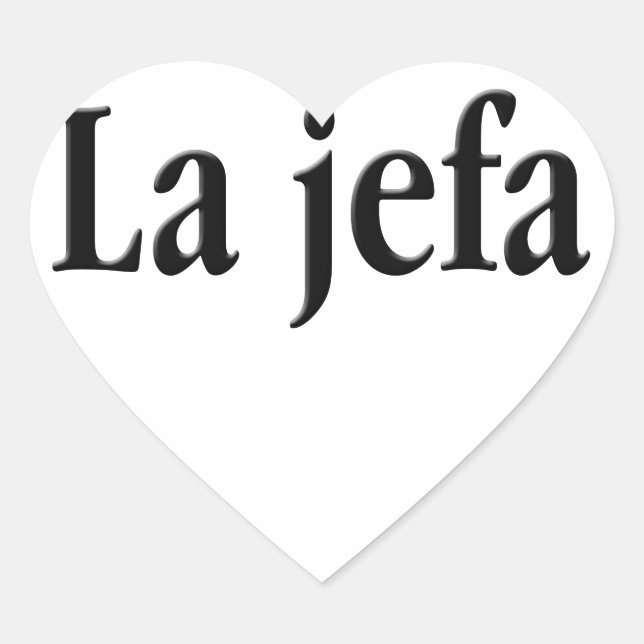 Adesivo Coração La jefa (Frente)