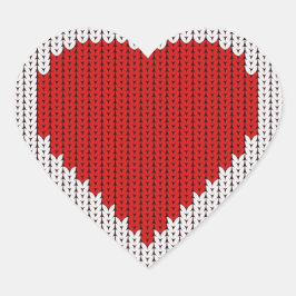 Adesivo Coração Lã Simples de malha Olha eu te amo Dia de os namor