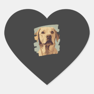 Adesivo Coração Labrador 