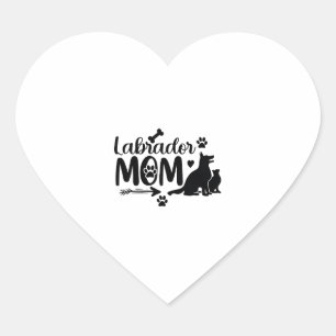 Adesivo Coração Labrador Mãe SVG � Silhueta de Cachorro & Desenho