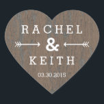 Adesivo Coração Latido Rústico Vinheta-Favorito<br><div class="desc">Perfeito como adesivos para o favor/presente ou como selos de envelope! Convite correspondente e outros componentes disponíveis em berryberrysweet.com</div>