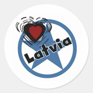 Adesivo Coração Latvia