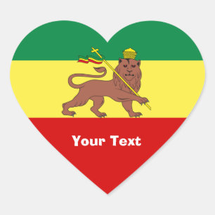 Adesivo Coração Leão da reggae de Rasta de Judah