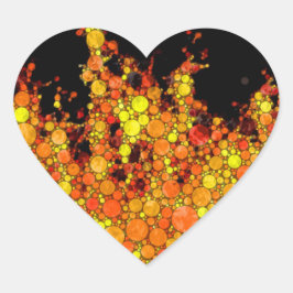 Adesivo Coração Legal chamas de incêndio pretas