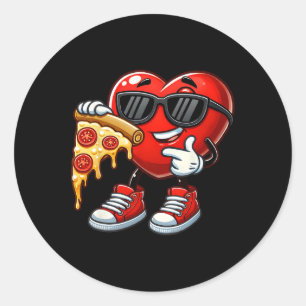 Adesivo Coração Legal Comendo Pizza Dia dos Namorados Cria