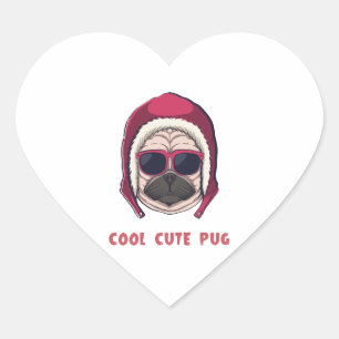 Adesivo Coração Legal Pug Cugado