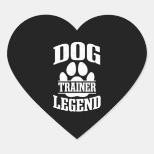 Adesivo Coração Legenda do treinador de cães