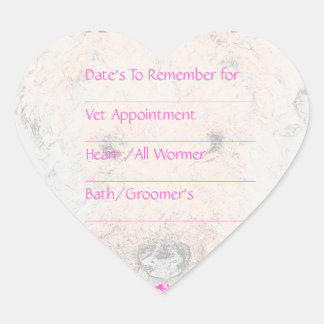 Adesivo Coração Lembretes Cor-de-Rosa