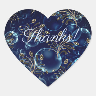 Adesivo Coração Lentes azuis, boque