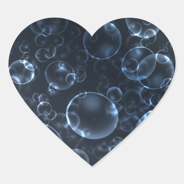 Adesivo Coração Lentes azuis, boque (Frente)