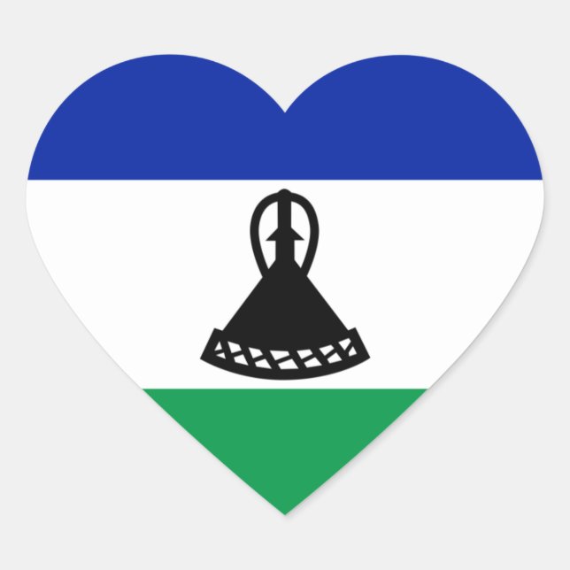 Adesivo Coração lesotho (Frente)