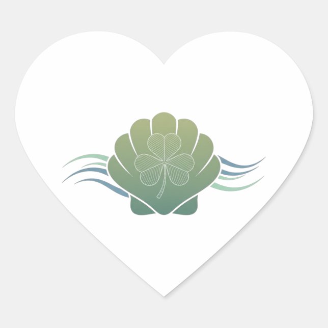 Adesivo Coração Letter B Shamrock Green Beer Glass - St. Patrick  (Frente)