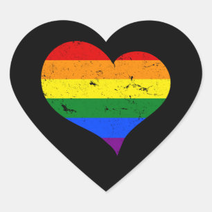 Adesivo Coração LGBT - Lesbian Gay Bisexual Transgender Heart