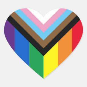 Adesivo Coração Lgbtq Arco-Íris Inclusivo orgulho gay de diversida
