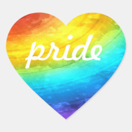 Adesivo Coração LGTBQA+ Rainbow Pride