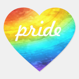 Adesivo Coração LGTBQA+ Rainbow Pride