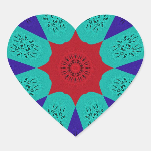 Adesivo Coração Linda e incrível cor Design feminina egípcia (Frente)