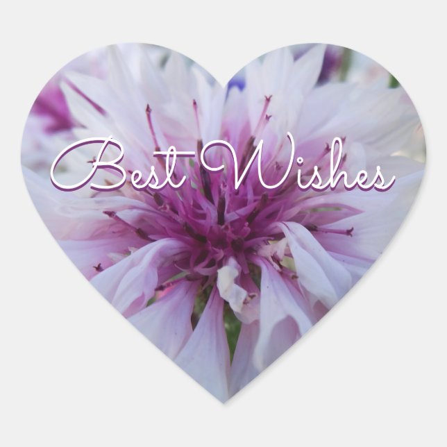 Adesivo Coração Linda flor. (Frente)