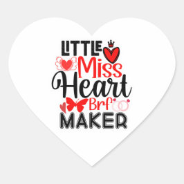 Adesivo Coração Little Miss Heart Breaker Valentine – Cute Love 