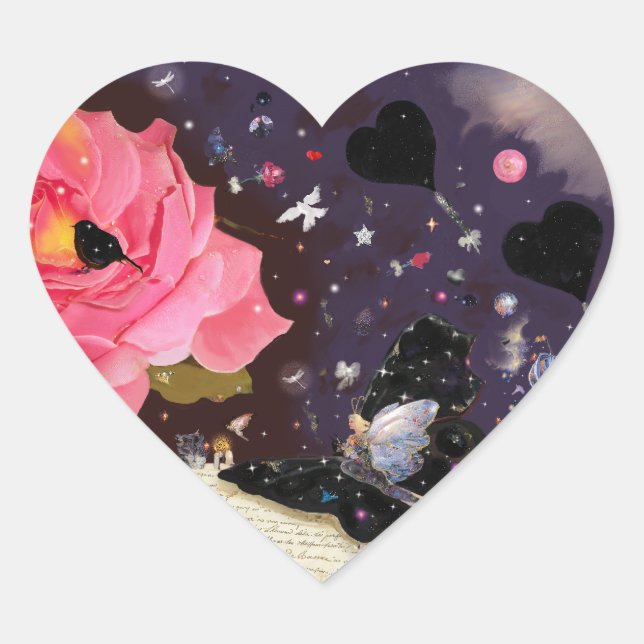 Adesivo Coração Livro de Contos de Fada! (Frente)