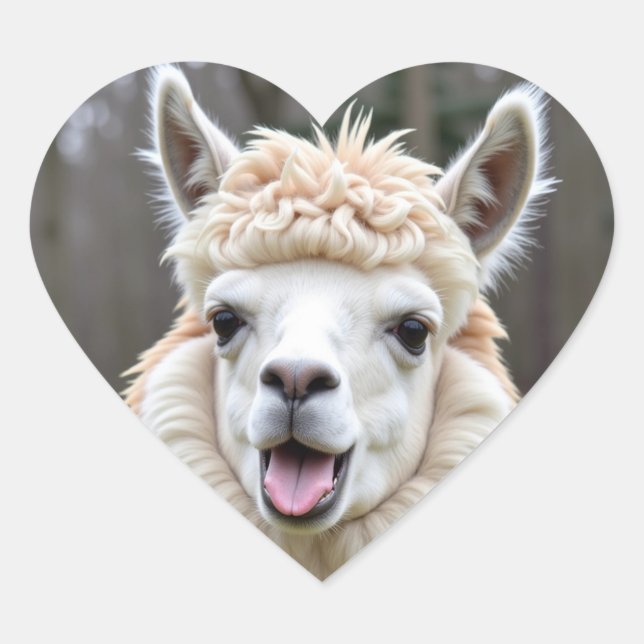 Adesivo Coração LLAMA Sticker (Frente)