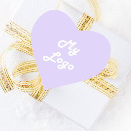 Adesivo Coração Logotipo comercial da imagem de lavanda violeta