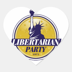 Adesivo Coração Logotipo do partido do libertário