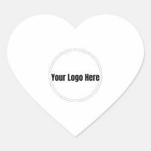 Adesivo Coração Logotipo Personalizado
