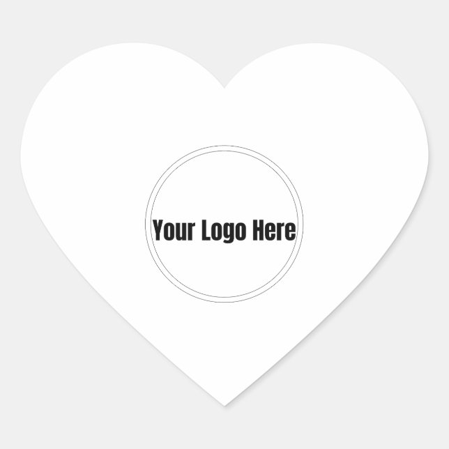 Adesivo Coração Logotipo Personalizado (Frente)