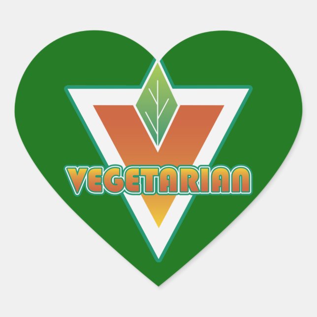 Adesivo Coração Logotipo vegetal (Frente)