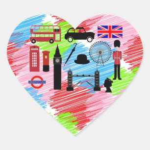 Adesivo Coração London Heart Stickers