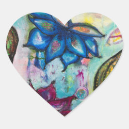 Adesivo Coração Lotus Love