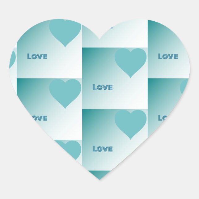 Adesivo Coração Love. (Frente)